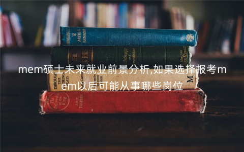 mem硕士未来就业前景分析,如果选择报考mem以后可能从事哪些岗位 mem硕士未来就业前景分析,如果选择报考mem以后可能从事哪些岗位