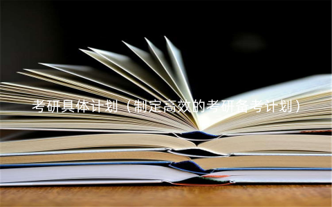 考研具体计划(制定高效的考研备考计划) 考研具体计划(制定高效的考研备考计划)