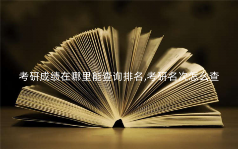 考研成绩在哪里能查询排名,考研名次怎么查 考研成绩在哪里能查询排名,考研名次怎么查
